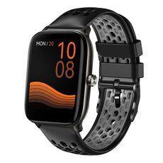 Per Xiaomi Haylou GST LS09B 22mm Cinturino in silicone traspirante bicolore (nero + grigio)