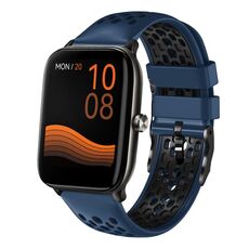 Per Xiaomi Haylou GST LS09B Cinturino in silicone traspirante bicolore da 22 mm (blu notte + nero)