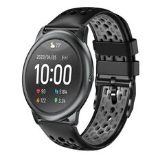 Per Xiaomi Haylou RT LS05S Cinturino in silicone traspirante bicolore da 22 mm (nero + grigio)