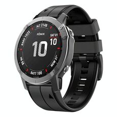 Per Garmin Approach S62 Cinturino sportivo bicolore in silicone da 22 mm (cenere di carbonio + nero)