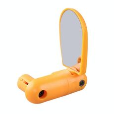 2 paia di accessori da ciclismo per specchietto retrovisore piatto per bicicletta regolabile (giallo)