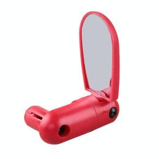 2 paia di accessori da ciclismo per specchietto retrovisore piatto per bicicletta regolabile (rosso)