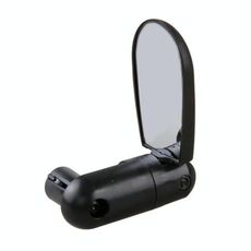 2 paia di accessori da ciclismo per specchietto retrovisore piatto per bicicletta regolabile (nero)