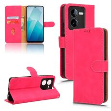 Per vivo iQOO Z8 Skin Feel Custodia magnetica in pelle con vibrazione (Rosa rossa)