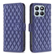 Per Honor X8b Diamond Lattice Portafoglio Flip Custodia in pelle per telefono (Blu)