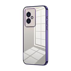 Per Honor 100 Custodia per telefono con foro sottile con placcatura trasparente (viola)