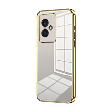 Per Honor 100 Custodia per telefono con foro fine con placcatura trasparente (oro)