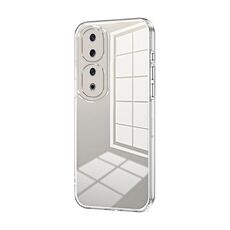 Per Honor 90 Pro Custodia per telefono con foro sottile con placcatura trasparente (trasparente)