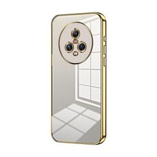 Per Honor Magic5 Custodia per telefono con foro sottile con placcatura trasparente (oro)