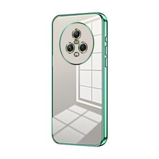 Per Honor Magic5 Custodia per telefono con foro sottile con placcatura trasparente (verde)