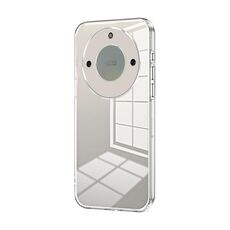 Custodia per telefono con foro fine con placcatura trasparente per Honor X40 5G / Magic5 Lite / X9a (trasparente)
