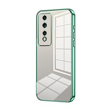 Per Honor 80 GT Custodia per telefono con foro sottile con placcatura trasparente (verde)