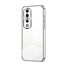 Per Honor 70 Pro / 70 Pro+ Custodia per telefono con foro fine con placcatura trasparente (Argento)