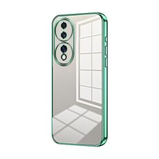 Per Honor 70 Custodia per telefono con foro sottile con placcatura trasparente (verde)