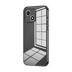 Per Honor Play 30 Custodia per telefono con foro sottile con placcatura trasparente (nera)