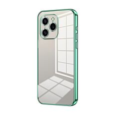 Per Honor 60 SE Custodia per telefono con foro sottile con placcatura trasparente (verde)
