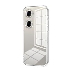 Per Honor 60 Custodia per telefono con foro fine con placcatura trasparente (trasparente)
