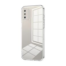 Custodia per telefono con foro fine con placcatura trasparente per Honor X10 Max / X30 Max (trasparente)