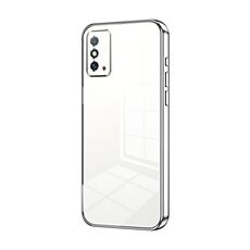 Custodia per telefono con foro fine con placcatura trasparente per Honor X10 Max / X30 Max (Argento)