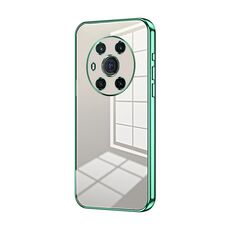 Per Honor Magic3 Custodia per telefono con foro sottile con placcatura trasparente (verde)
