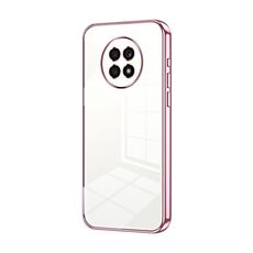 Custodia per telefono con foro fine con placcatura trasparente per Honor X20 (rosa)