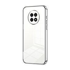 Custodia per telefono con foro fine con placcatura trasparente per Honor X20 (argento)