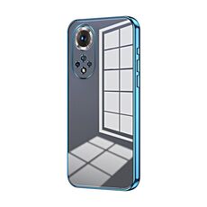 Custodia per telefono con foro fine con placcatura trasparente per Honor 50 / Huawei nova 9 (blu)