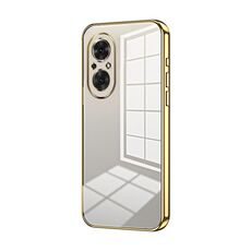 Per Honor 50 SE Custodia per telefono con foro sottile con placcatura trasparente (oro)