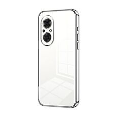 Per Honor 50 SE Custodia per telefono con foro sottile con placcatura trasparente (Argento)
