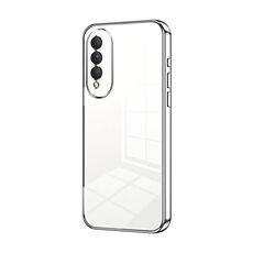 Custodia per telefono con foro sottile con placcatura trasparente per Honor X20 SE / Huawei nova 10z (Argento)