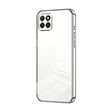 Custodia per telefono con foro fine con placcatura trasparente per Honor Play 20 4G (argento)