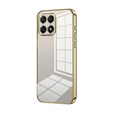 Per Honor 30i Custodia per telefono con foro sottile con placcatura trasparente (oro)