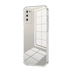 Per Honor 30 Custodia per telefono con foro fine con placcatura trasparente per giovani (trasparente)
