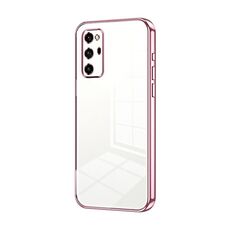 Per Honor V30 Pro Custodia per telefono con foro sottile con placcatura trasparente (rosa)