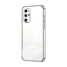 Per Honor V30 Pro Custodia per telefono con foro sottile con placcatura trasparente (Argento)
