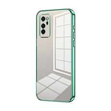Per Honor V30 Custodia per telefono con foro sottile con placcatura trasparente (verde)