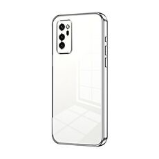 Per Honor V30 Custodia per telefono con foro sottile con placcatura trasparente (Argento)
