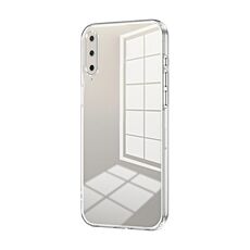 Custodia per telefono con foro fine con placcatura trasparente per Honor Play 3 (trasparente)