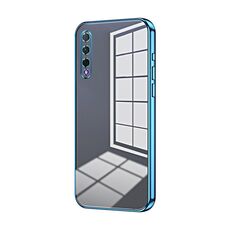 Custodia per telefono con foro sottile con placcatura trasparente per Honor 9X Pro / Huawei Y9s (blu)