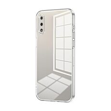 Custodia per telefono con foro fine con placcatura trasparente per Honor 9X (trasparente)