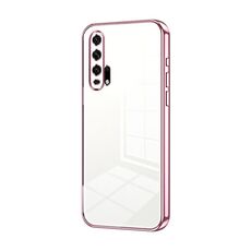 Per Honor 20 Pro Custodia per telefono con foro sottile con placcatura trasparente (rosa)