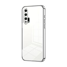 Per Honor 20 Pro Custodia per telefono con foro fine con placcatura trasparente (Argento)