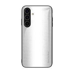 Per Samsung Galaxy S24 5G Custodia per cellulare in vetro TPU con trama sfumata (bianca)