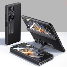 Custodia per telefono antiurto con cerniera integrale per Honor Magic VS Pioneer Skin-Feel Case-film (nera)