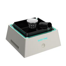 Posacenere elettronico multifunzionale intelligente per purificatore d'aria a ioni negativi per uso domestico con luce ambientale(Argento)