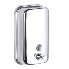 Dispenser di sapone per bagno in acciaio inossidabile 304 Semplice bottiglia di liquido per doccia manuale montata a parete per la casa dell'hotel, capacità: 500 ml Cromato
