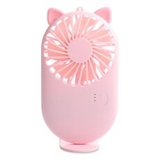 Porta cellulare portatile con mini ventola USB tascabile e carino (rosa)