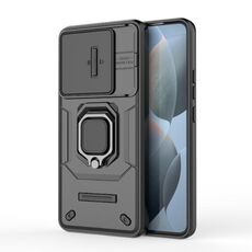 Per Xiaomi Redmi K70 5G Custodia scorrevole Camshield TPU + PC antiurto con supporto (nero)