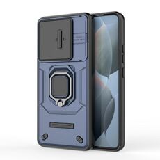 Per Xiaomi Redmi K70 5G Custodia scorrevole Camshield TPU + PC antiurto con supporto (blu)