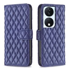 Per Honor X7b Diamond Lattice Portafoglio Flip Custodia in pelle per telefono (Blu)